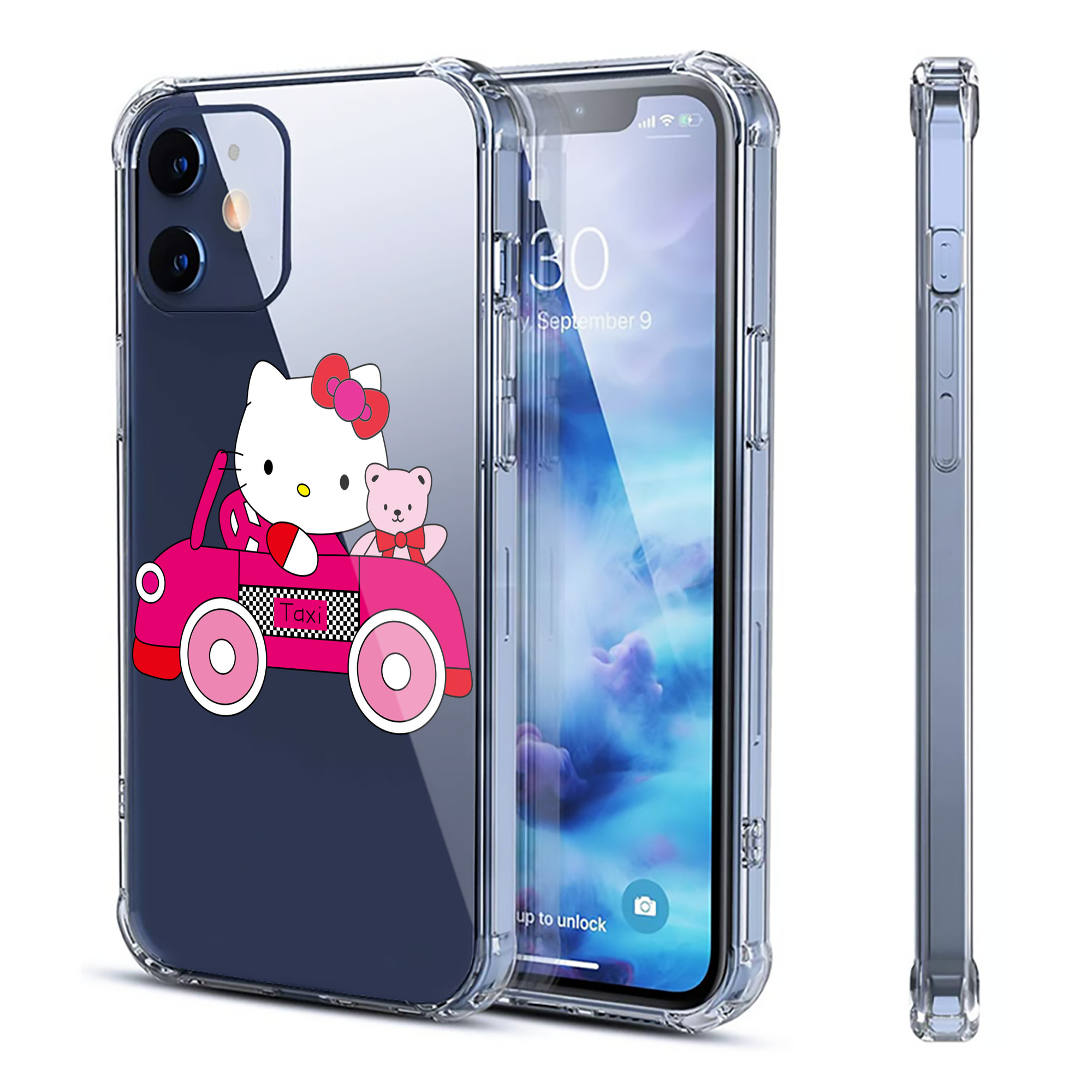 （画像用） Hello Kitty ハローキティ 【iPhone 12シリーズ対応】透明スマホケース（クリアソフトケース）